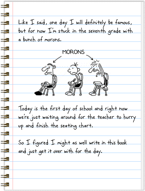 Diary of a Wimpy Kid Day 1